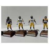 DIECAST STATUETTES OF PITTSBURGH STEELERS THROUGH