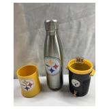 STEELER THERMOS AND CUP HOLDERS