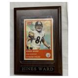 HINES WARD CARD ON PLAQUE