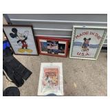 MICKEY MOUSE FRAMED FAWNINGï¿½S AND DISNEY DISPLAY