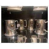 4 PEWTER STEINS SUPERBOWL 9, 14, 13, 10