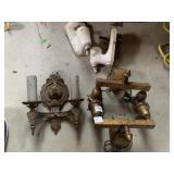 WALL SCONCE, 2 PORCELAIN WALL SCONCES, 2 VINTAGE