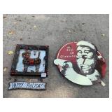 HAPPY HOLIDAY AND SANTA SIGN