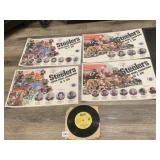 4 STEELER PLACEMATS AND STEELER SALUTES RECORD