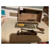 STANLEY # 80 DRAW KNIFE WOOD BOX, DRAW KNIVES,