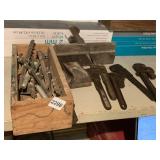 PIPE WRENCHES, CARPENTER PLANE, WOOD BOX DRILL