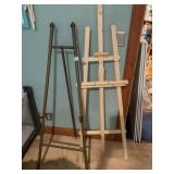METAL EASEL & WOOD ARTIST EASEL