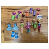 POLLY POCKETS WITH CLOTHING