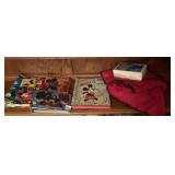 MICKEY MOUSE PHOTO ALBUMS, BLANKET, FIRST AID KIT