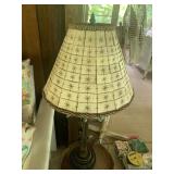 29"METAL BASE PALM TREE LAMP WITH TILED SHADE
