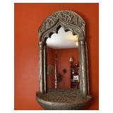 COMPOSITION WALL MIRROR W/ SHELF