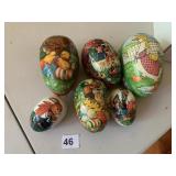 PAPIER MACHE EGGS 5.5" AND 4.5" D EGGS