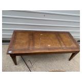 LEATHER TOP COFFEE TABLE MAHOGANY