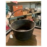 CAST IRON KETTLE 7" H X 11" W W/ HANDLE