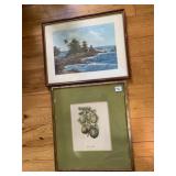 GROSEILLIER PRINT AND WATERCOLOR