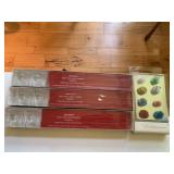 SQUARE TAPER CANDLES UNSCENTED RED, 3 BOXES WITH