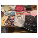 CHILDS BIBS, PLATES ETC.