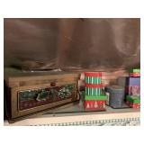 3 ROLLS MESH RIBBON, DECORATIVE BOXES