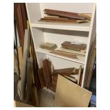 WHITE IKEA BOOKCASE W/ WOOD, WOOD BLOCKS, MICKEY