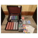 NFL POKER CHIPS, CARDS, TRAVEL CASE