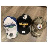 SUPER BOWL XL BALL CAPS TOTAL OF 3