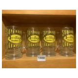 SUPERBOWL 1974, 5, 7, 9 GLASSES, 6"