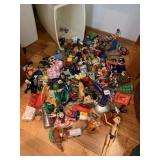 BUCKET OF TOYS INCLUDING DISNEY DOLLS, FAST FOOD