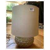 SHELL DESIGN SILVER BASE LAMP, 15"