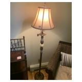 FLOOR LAMP WITH SWING ARM, IRON BASE WITH
