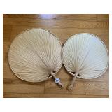 2 PALM LEAF FANS