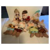 WALT DISNEY 7 DWARFS STUFFED FIGURES