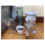 WINE GLASSES, SPITTOON