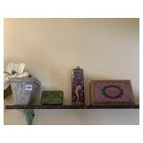 ARTIFICIAL FLOWER, ANTIQUE TINS