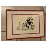 SOCIETY DOG SHOW 1939 FRAMED MICKEY MOUSE 20" H X