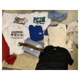 FOOTBALL SWEATSHIRT, WORK JEANS, DEER BELT, XL
