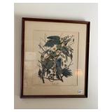 CAROLINA PARROT BY JOHN J. AUDUBON FRAMED