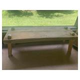 50X16X16 PRIMITIVE RAW EDGE WOOD BENCH