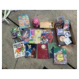 CHILDRENï¿½S BOOKS, PINK PIGGY BANK ETC.