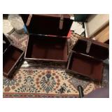 STACKING NESTING CASES W/ W/ LOOSE BANDS ON BACK