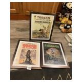 FRAMED PRINTS, A PRINCESS OF MARS, TARZAN, LONAN