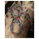 6 FT STRANDS OF GLITTERY BULB GARLAND, 3 TOTAL