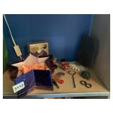 JOKER WOODEN FIGURE, TURTLE PIN, BEER OPENER,