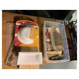 NEW SMOKE DETECTOR, SANDPAPER, PIPE WRENCHES,