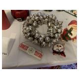 SILVER WREATH, SANTA, ETC.