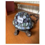 STAINED GLASS TURTLE NIGHT LIGHT LAMP
