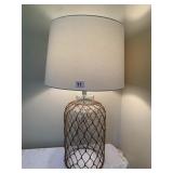 BLOWN GLASS LAMP W/ NETTING WRAP 28" H X 18" D
