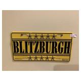 BLITZ BURGH LICENSE PLATE