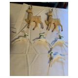 VINTAGE JAPAN REINDEER, 3 LEAPING REINDEER