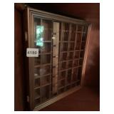 SHADOW BOX WITH HINGED GLASS FRONT DOOR