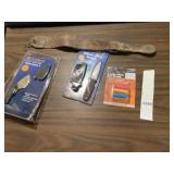 KNIVES IN BOX, EARR PLUGS, ETC.